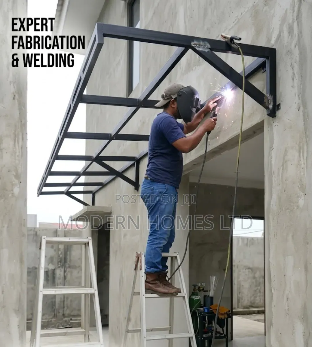 Modern Steel Entrance Canopy / Door Awning Shade - Custom Made