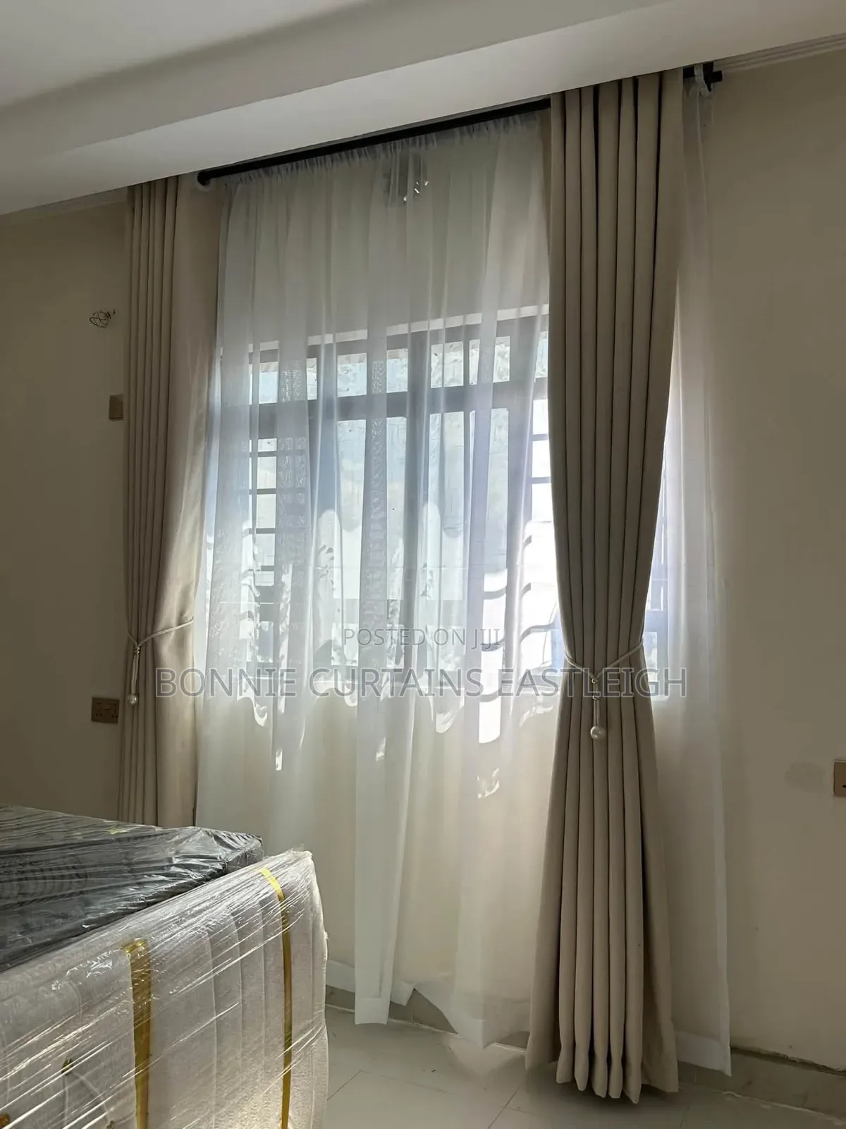 Blige Curtains and White Sheers