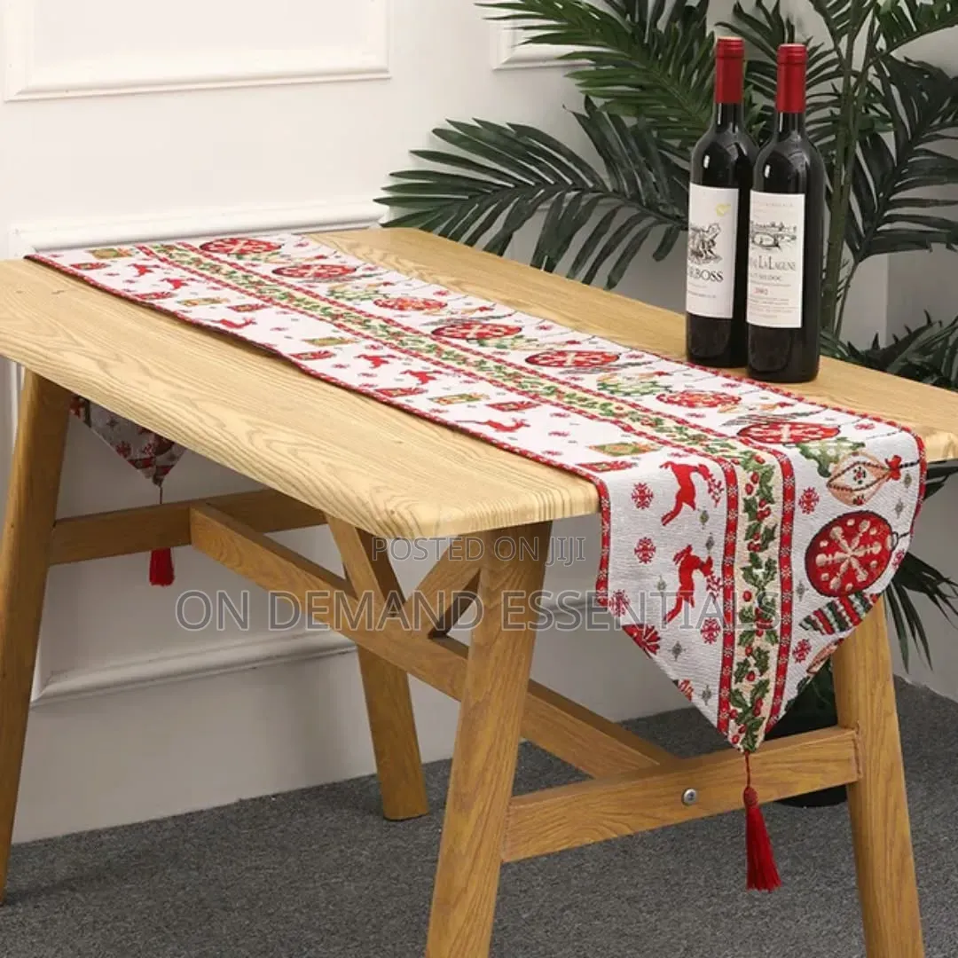 Jacquard Christmas Table Runners With Tassel