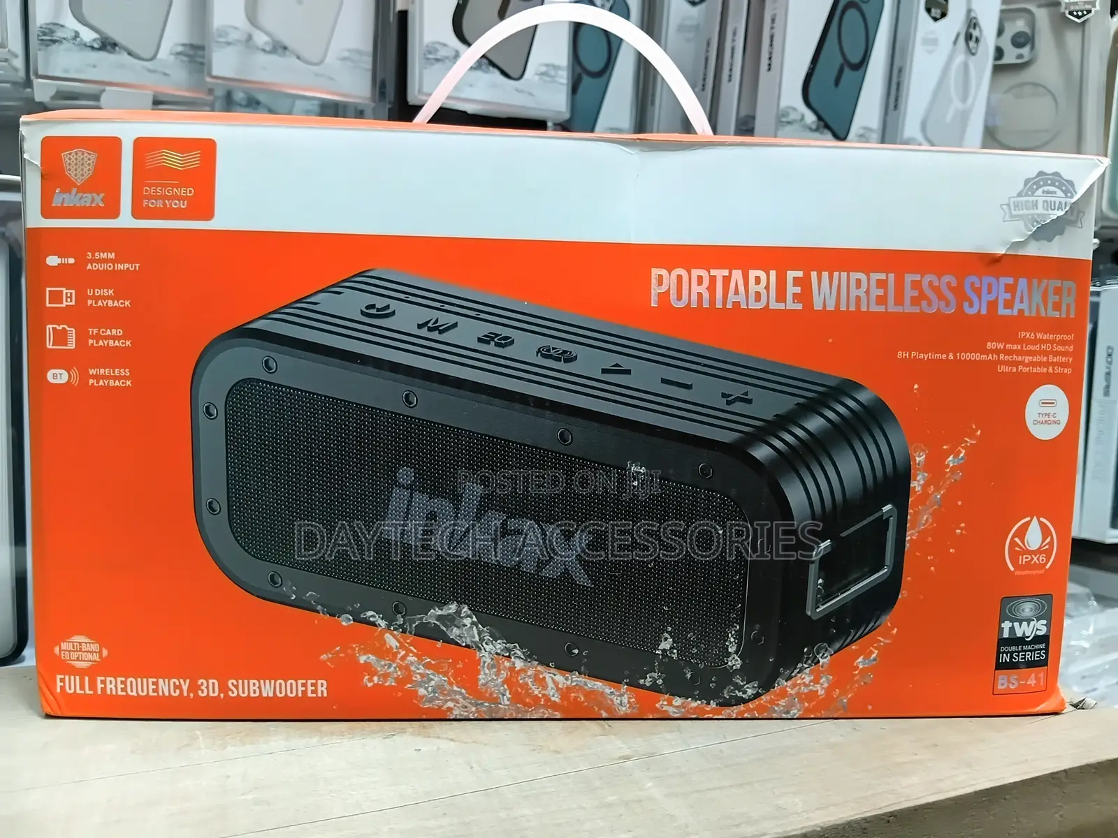 INKAS BS-41 TWS Portable Karaoke Wireless Speaker - Black