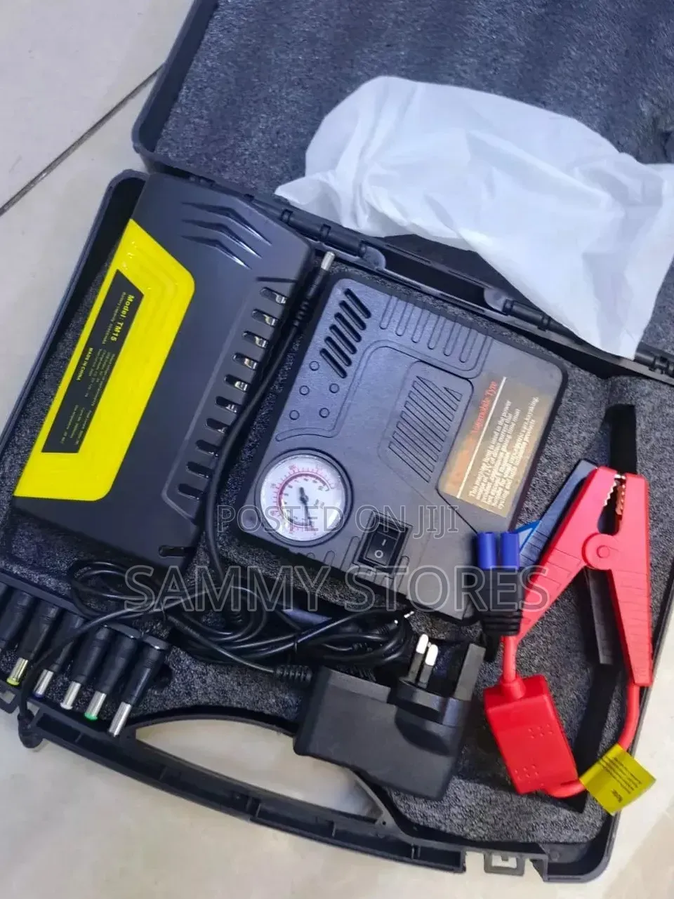 Portable Car Jump Starter Kit Booster, Digital Tire Charger With