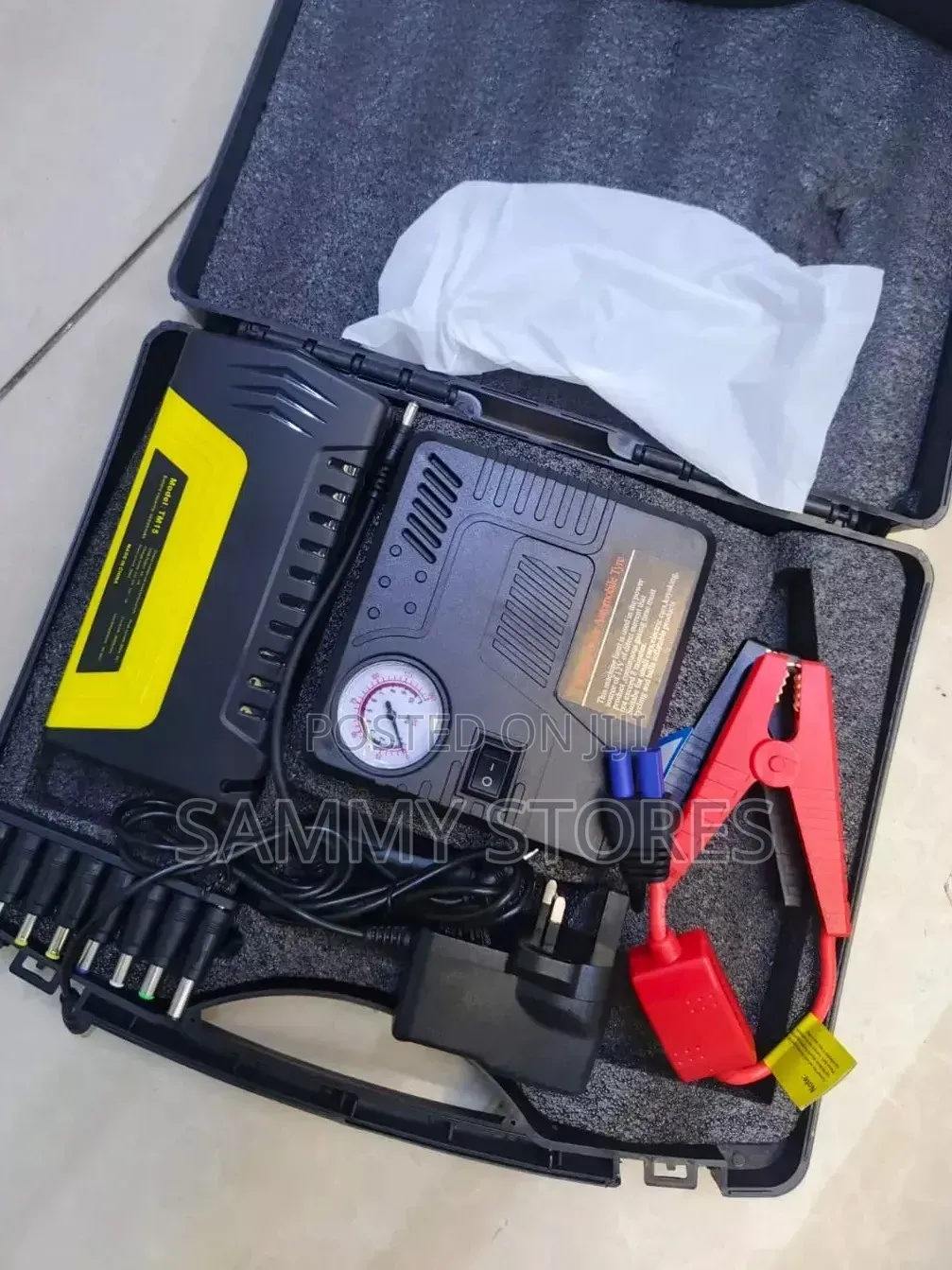 Portable Car Jump Starter Kit Booster, Digital Tire Charger With