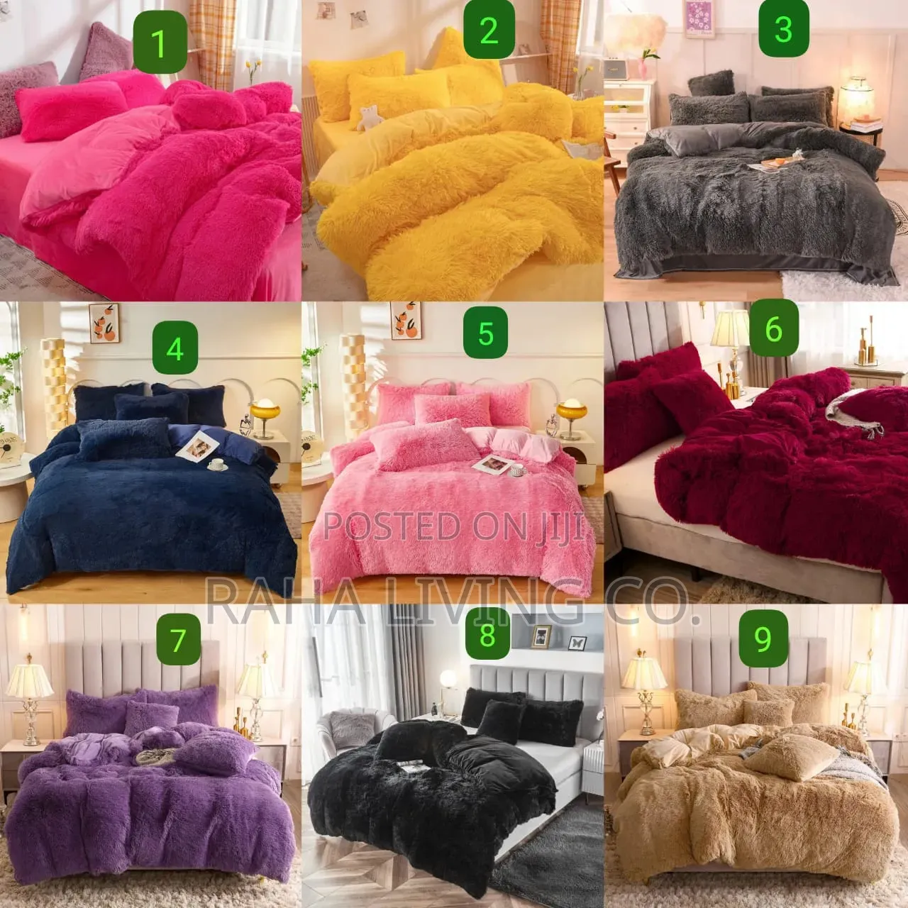 6pc Luxury Velvet Plush Fluffy Duvet Set | Up to 6x7 | 8 Colours