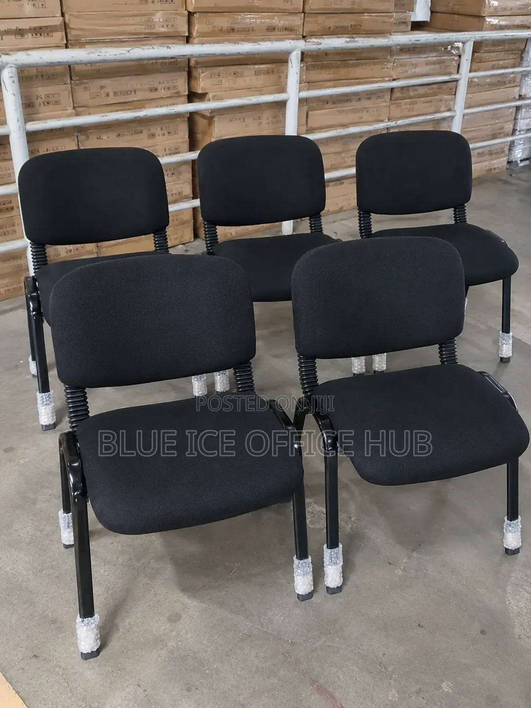 Black Padded Office & Reception Chairs.