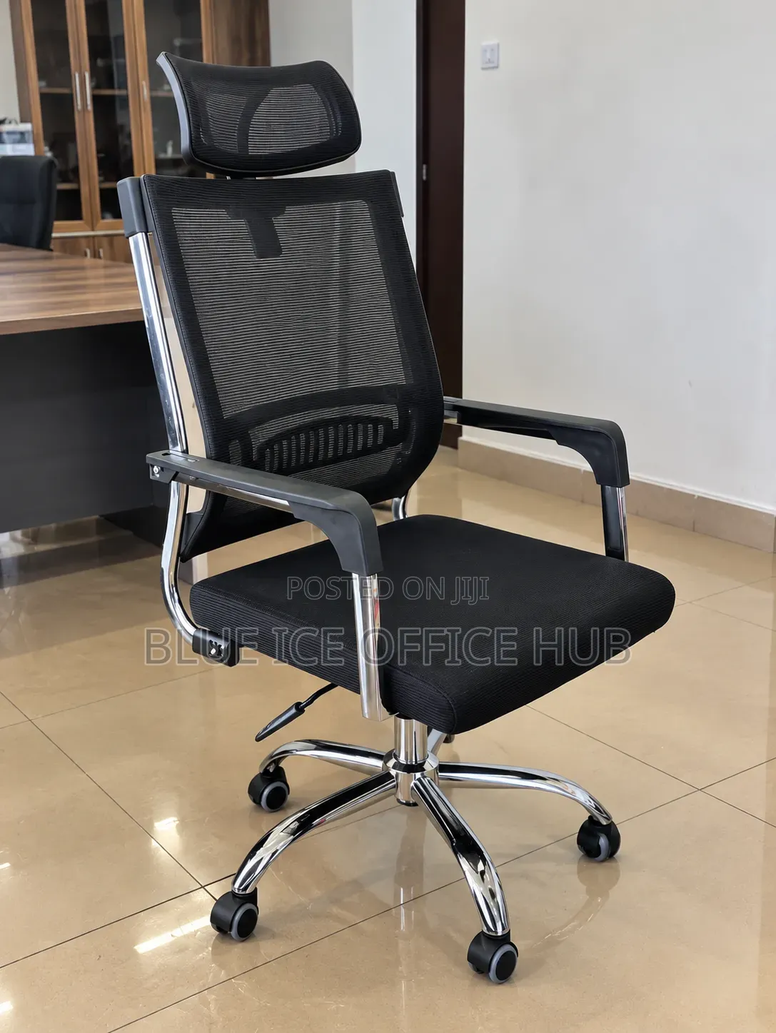 Ergonomic Mesh Office Chair With Headrest & Adjustable Arms