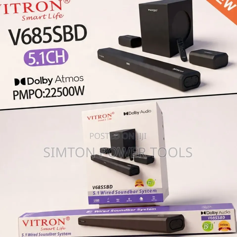 Vitron Smart Life V685SBD 5.1CH Wired Soundbar System.