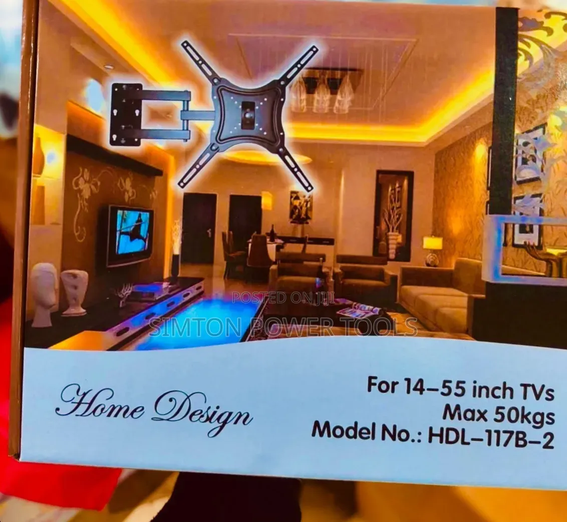 Home Design HDL-117B-2 Full Motion TV Wall Mount Bracket.