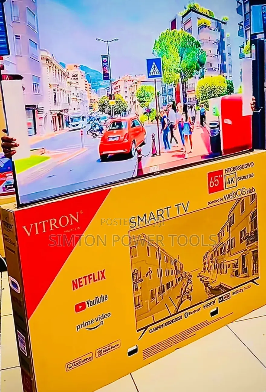 Vitron 65-Inch 4K UHD Frameless Smart TV (Model: HTC6588USWO).