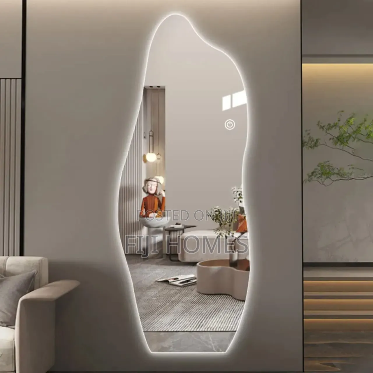 Unbreakable Acrylic Self-Adhesive Mirror | Dolphin Shape | 120x40cm