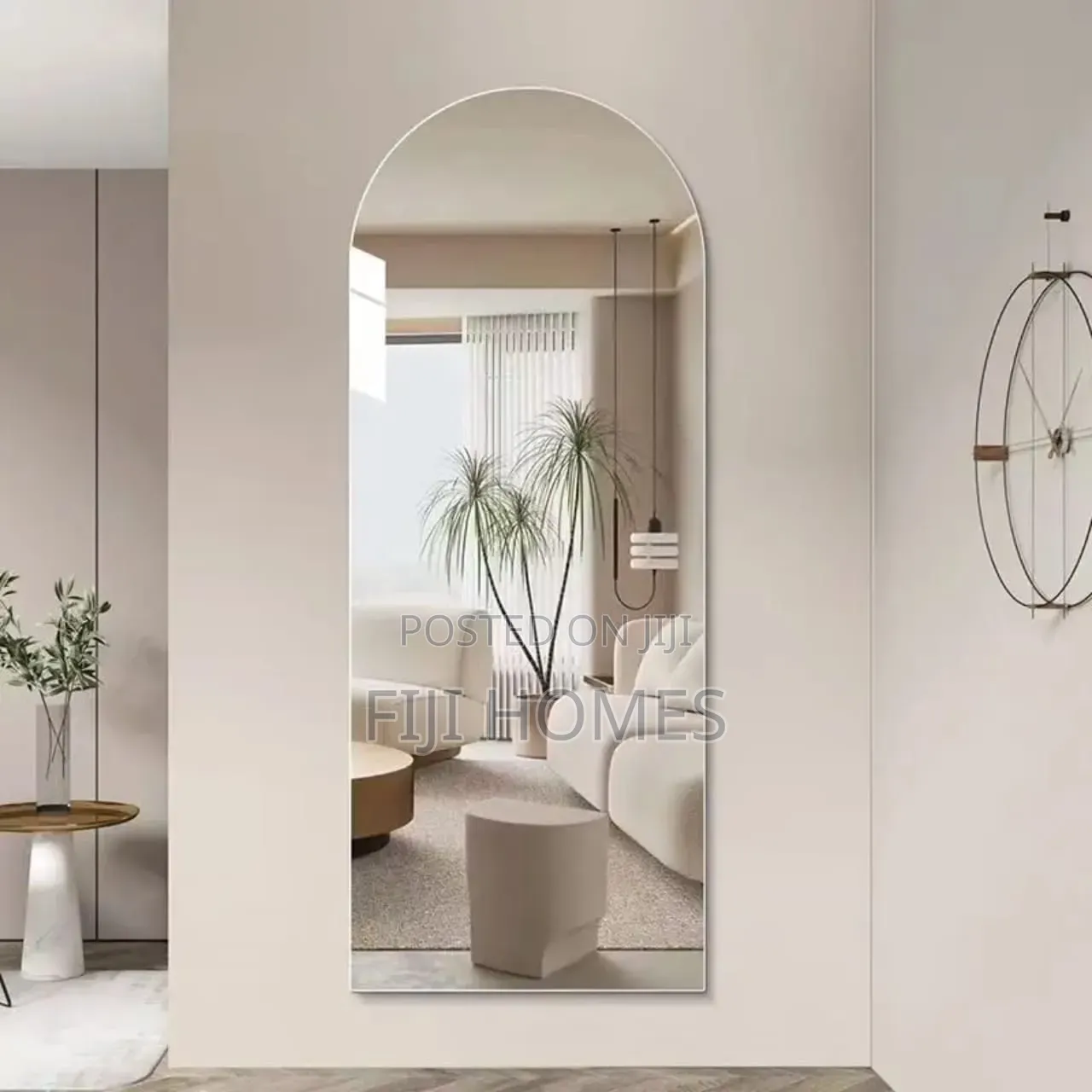 Unbreakable Acrylic Self-Adhesive Mirror | Semi-Circle | 120x40cm