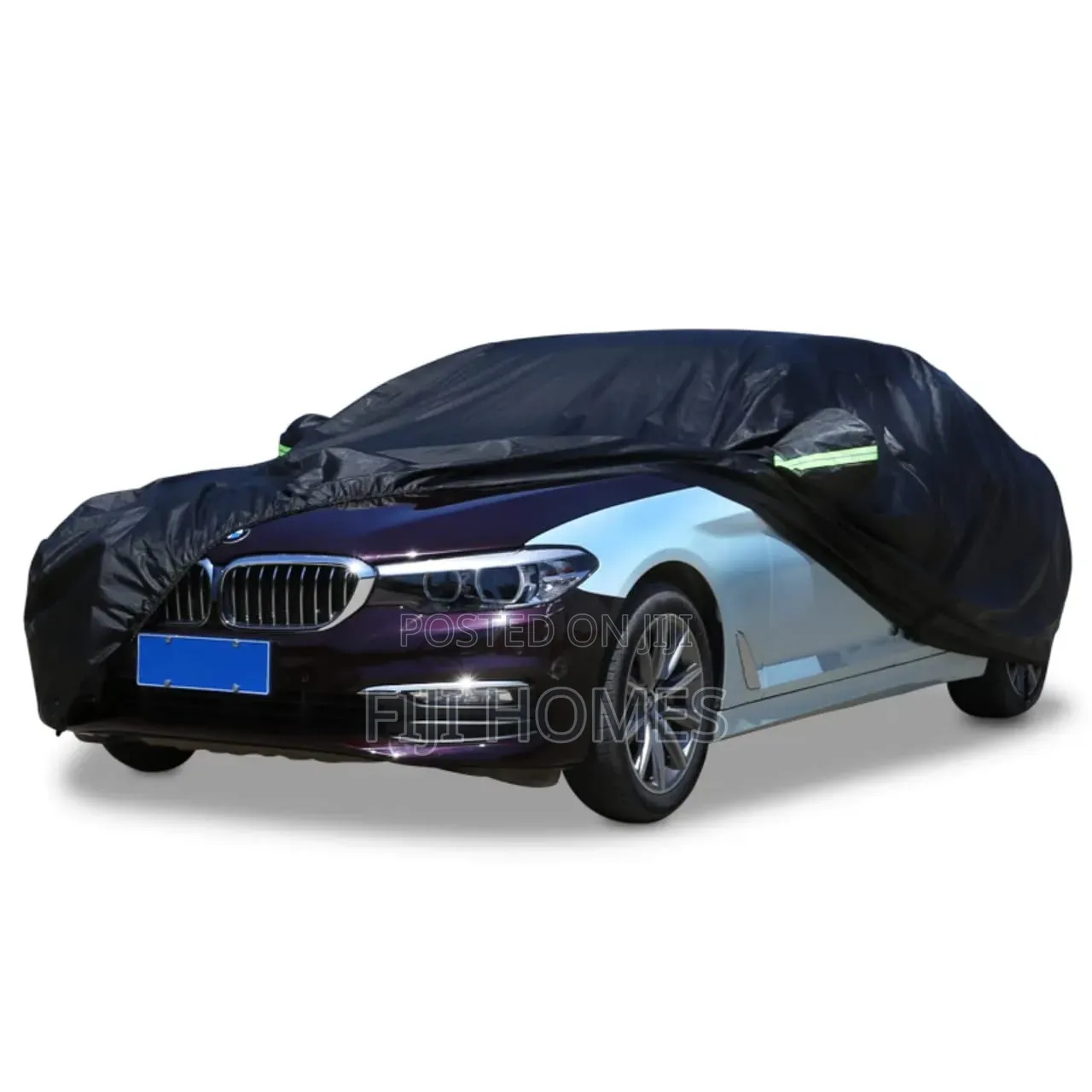 Quality Universal Black Car Cover | Fleece Lined | Reflector Strips
