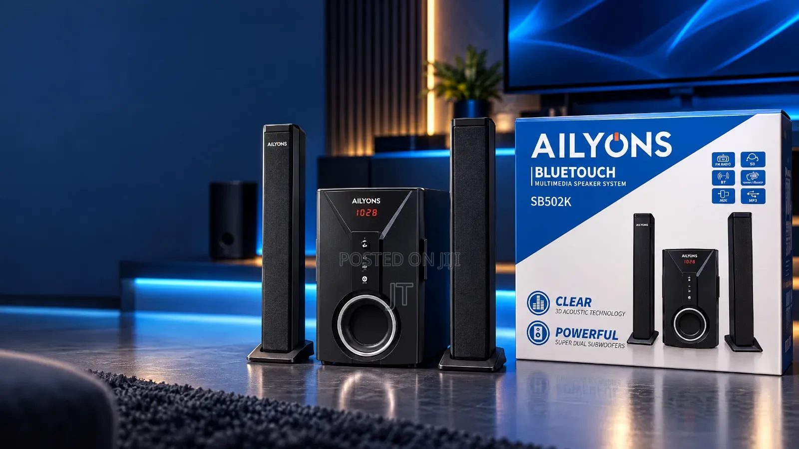 Ailyons SB502K 2.1 Channel Bluetouch Multimedia Speaker System