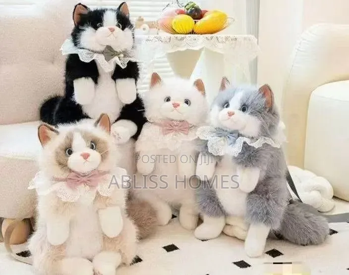 Cute Cat Plush Backpack Purse for Girls & Women
