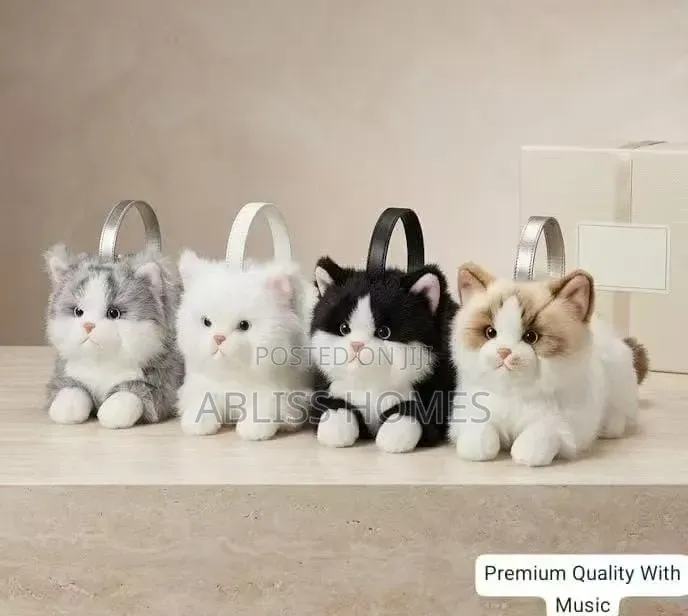 Cute Cat Plush Backpack Purse for Girls & Women