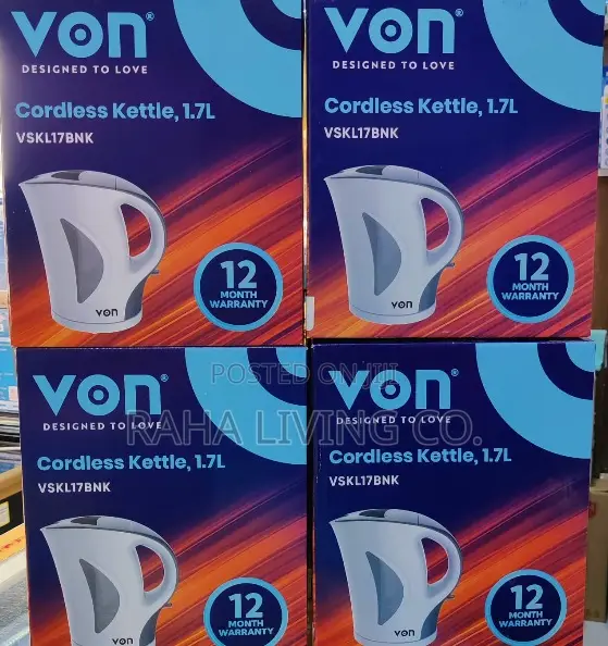 Von 1.7L Cordless Electric Kettle | VSKL17BNK | Fast Boil