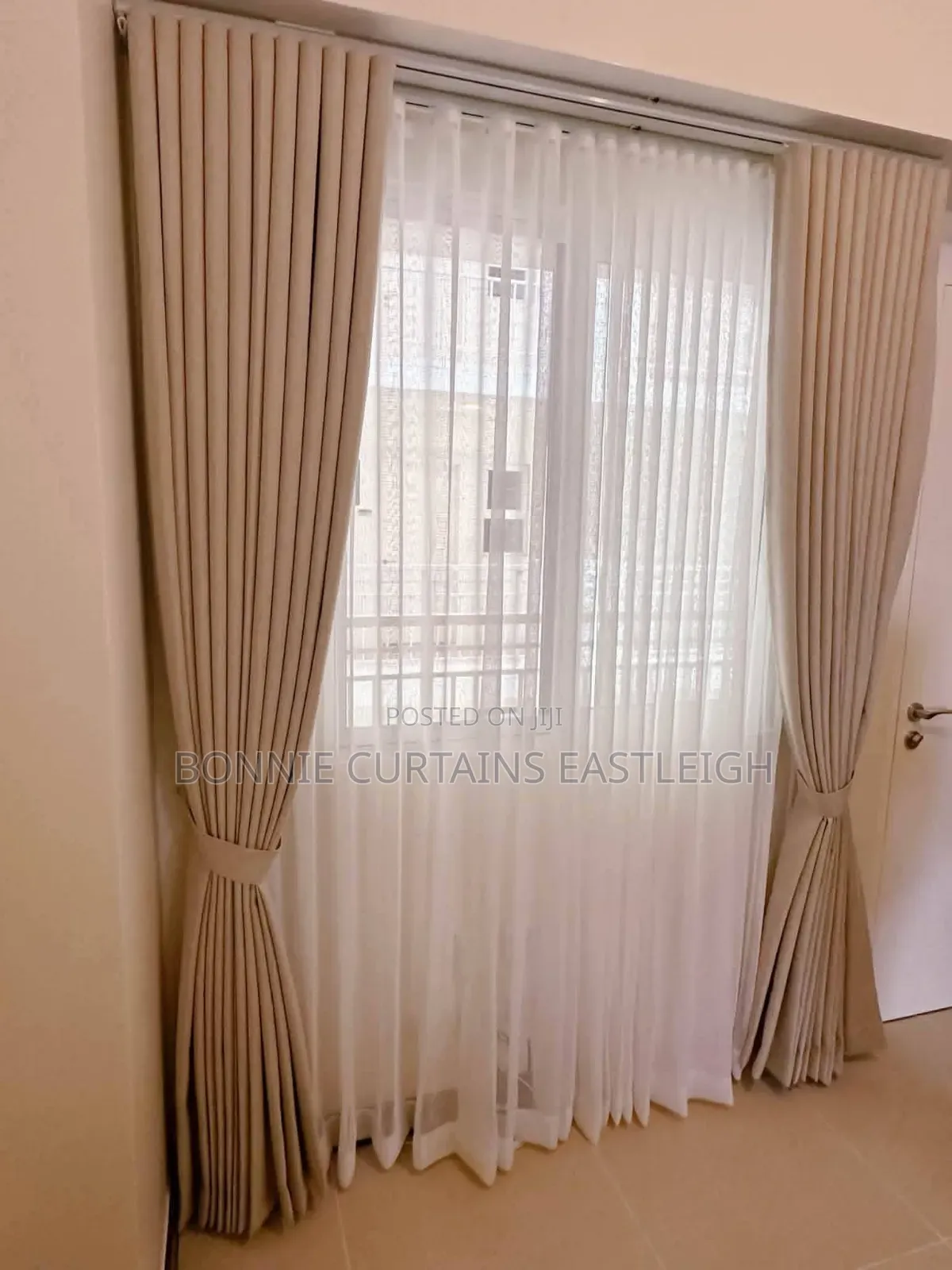 Cream Curtains and White Sheers for Living Rooms
