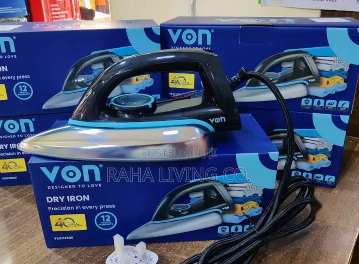 Von Dry Iron Box | VSID128SK | Teflon Soleplate