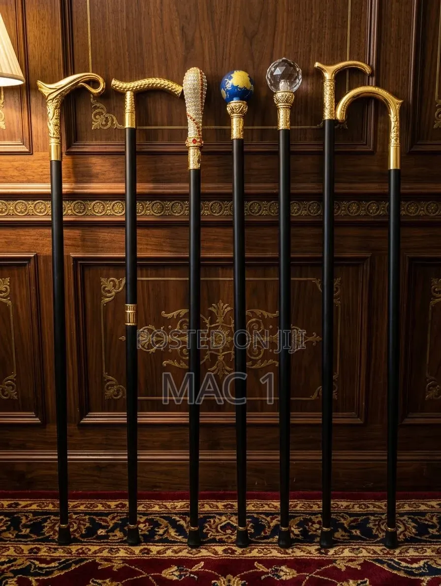 Luxury Royal Gold & Crystal Walking Canes / Decorative Staffs