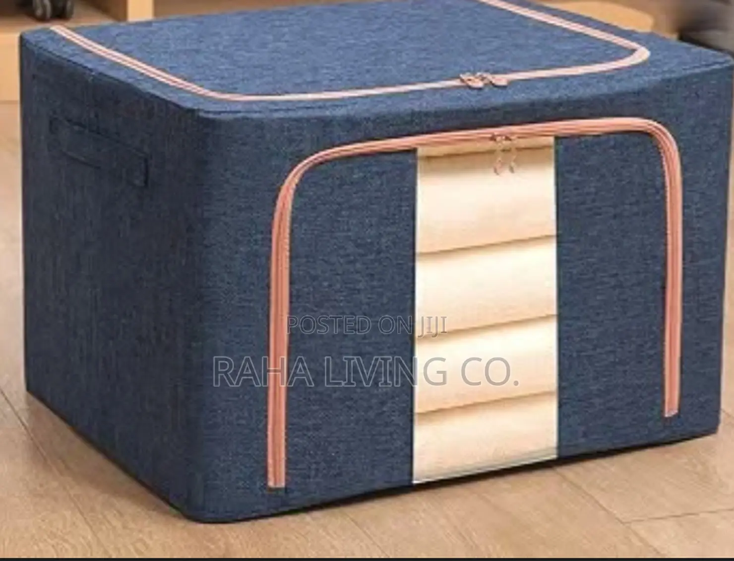 100L Foldable Storage Box | Zipped Wardrobe Organiser | 42x60x40cm