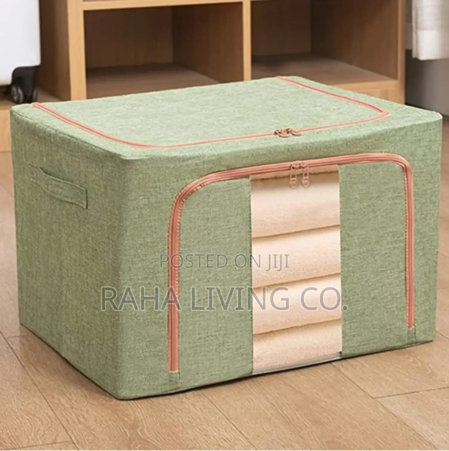 100L Foldable Storage Box | Zipped Wardrobe Organiser | 42x60x40cm