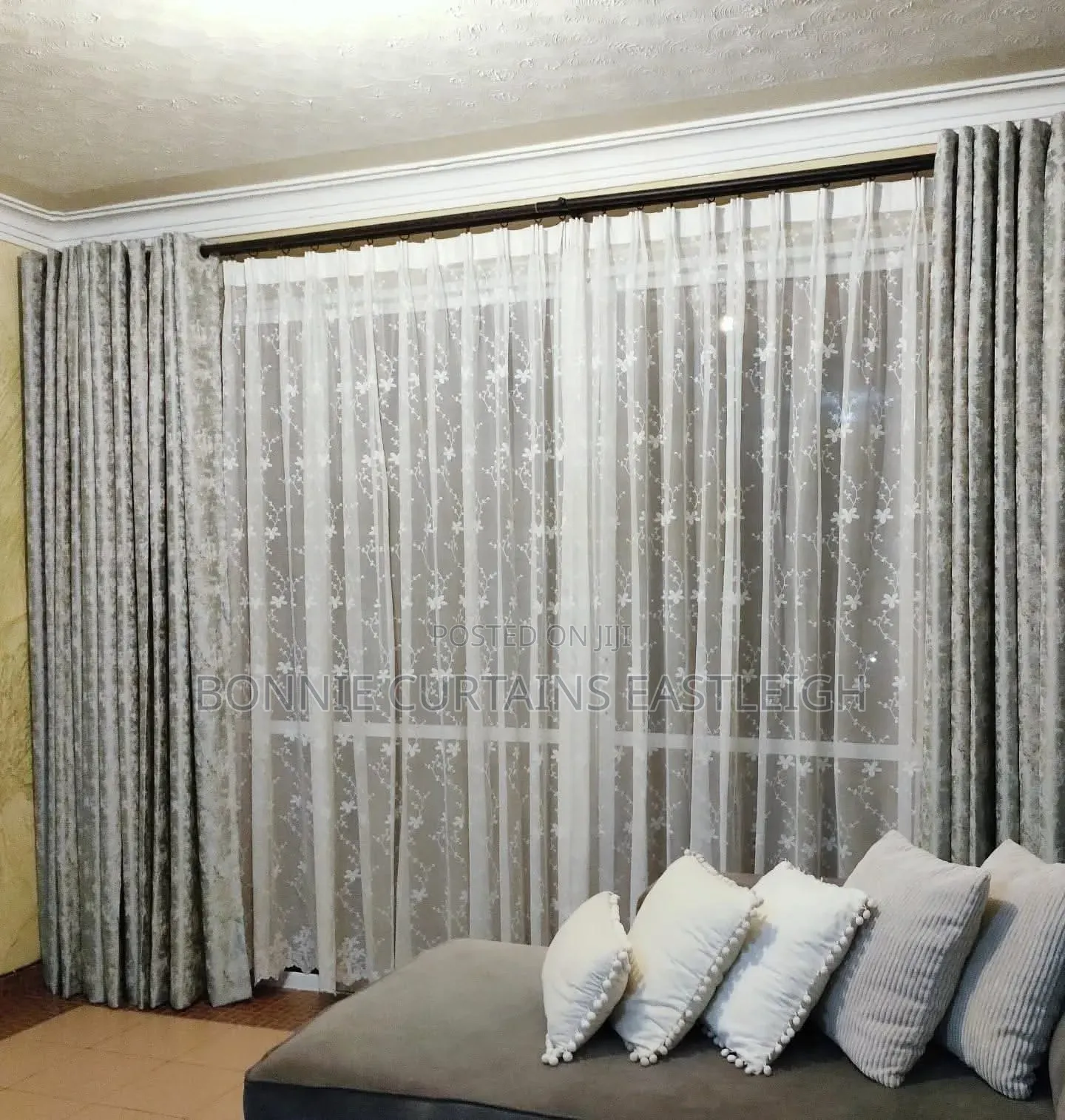 Grey Curtains and Sheers for Hooks