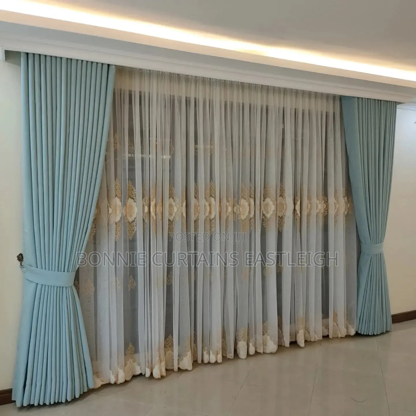 SKY Blue High Quality Curtains for Bedrooms