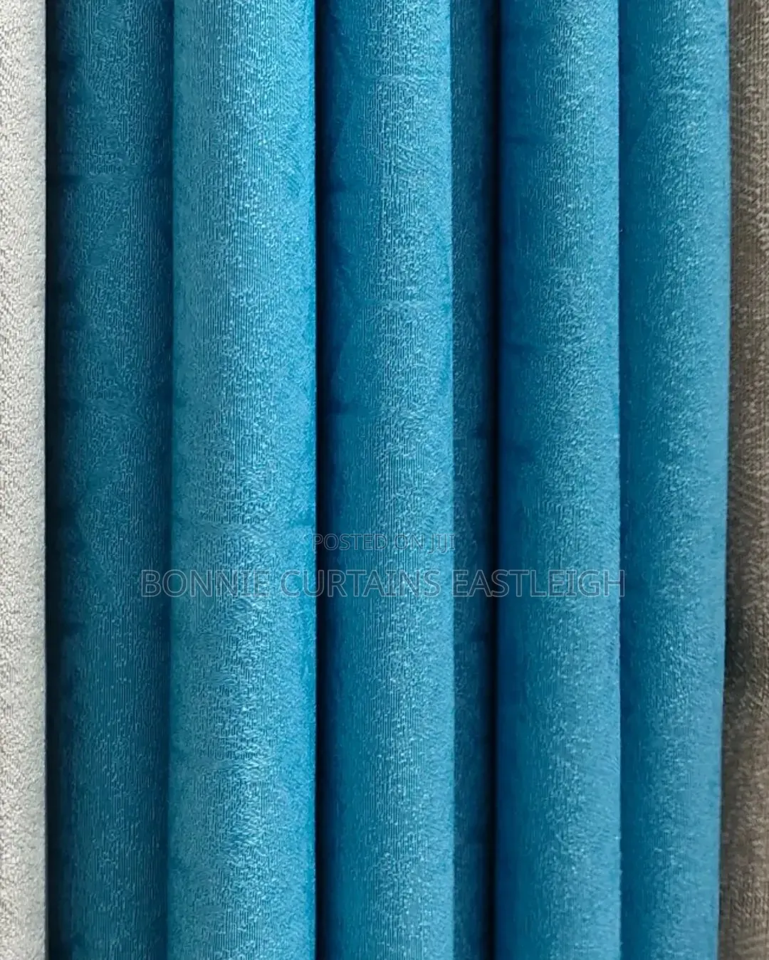Sky Blue and Gold Curtains and Sheers for Rings