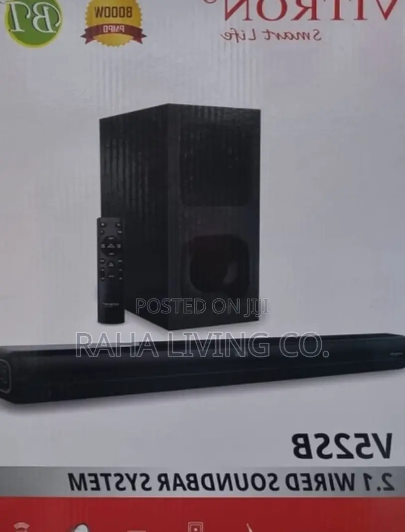 Vitron V52SB 2.1 Wired Soundbar System | 8000W PMPO | Subwoofer