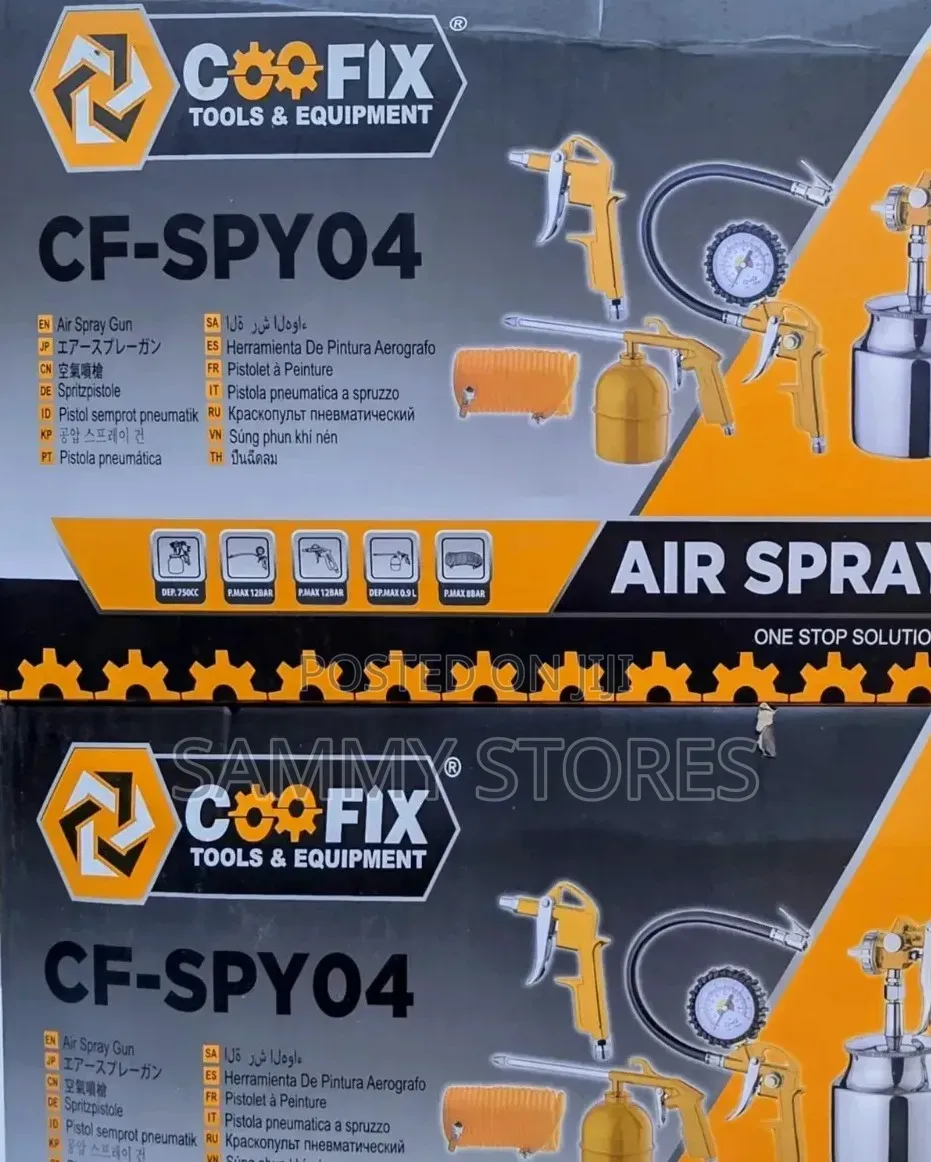 COOFIX CF-SPY04 Pneumatic Spray Gun Set – 5PCS Air Compressor