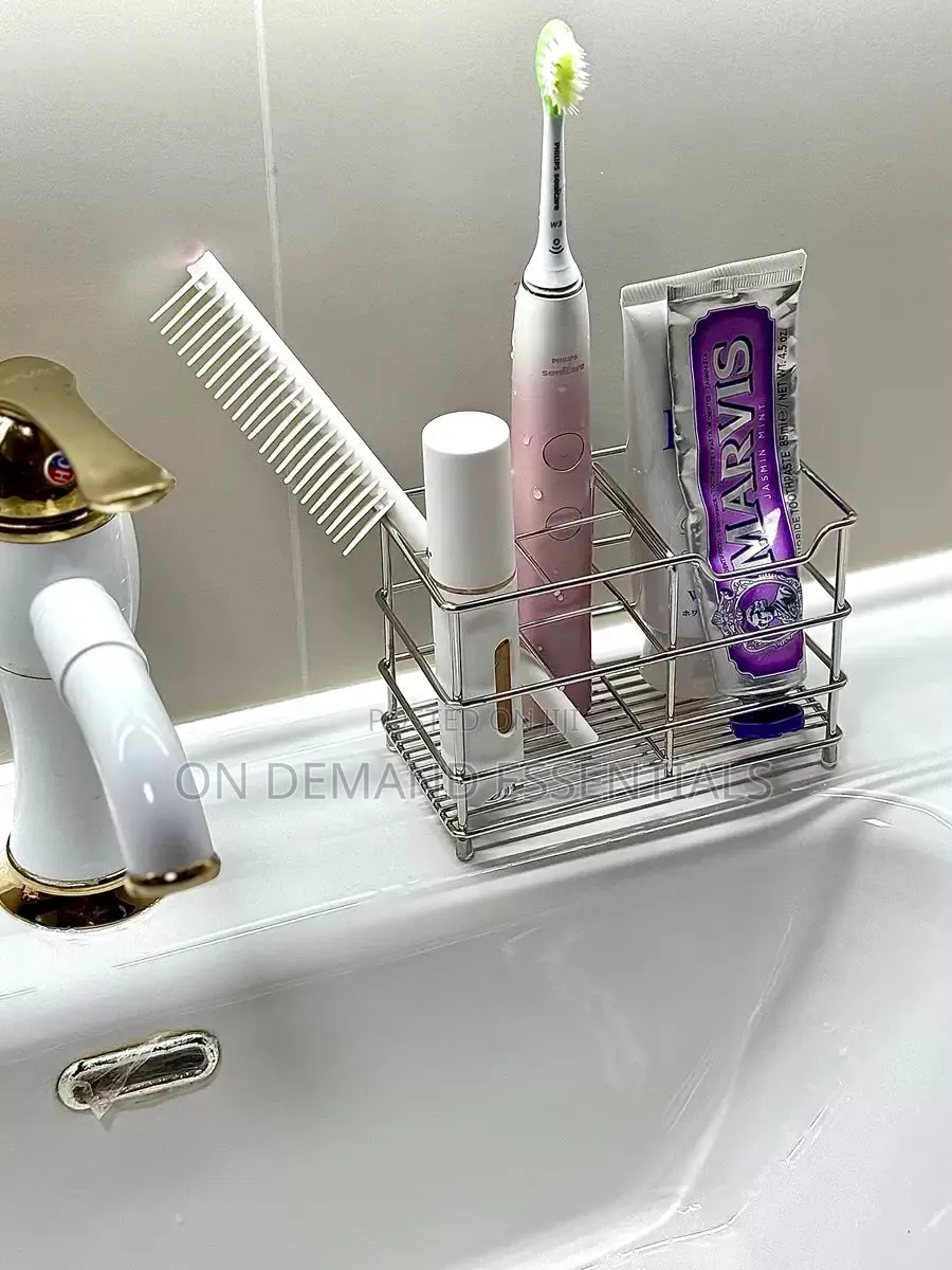 Stainless Steel Toothbrush Organizer