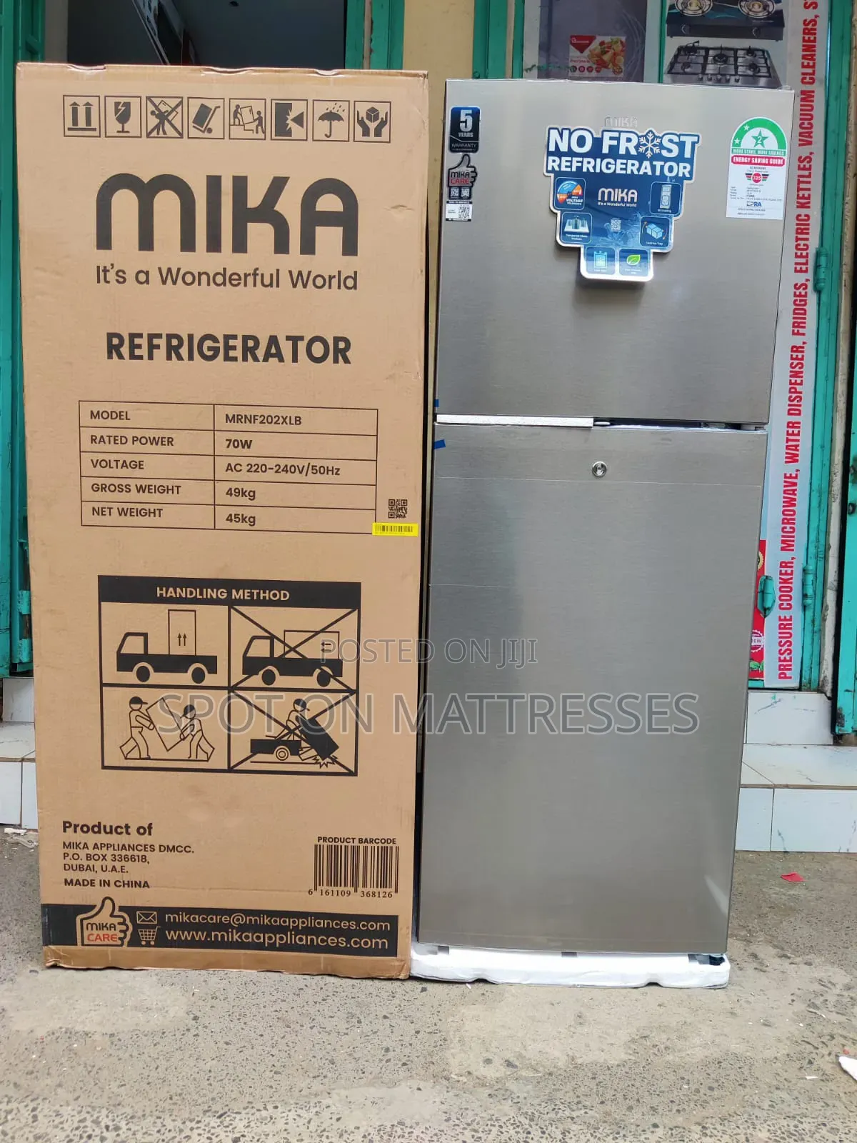 Mika 202Liters No-Frost Double Door Fridge. Nationwide Delivery!