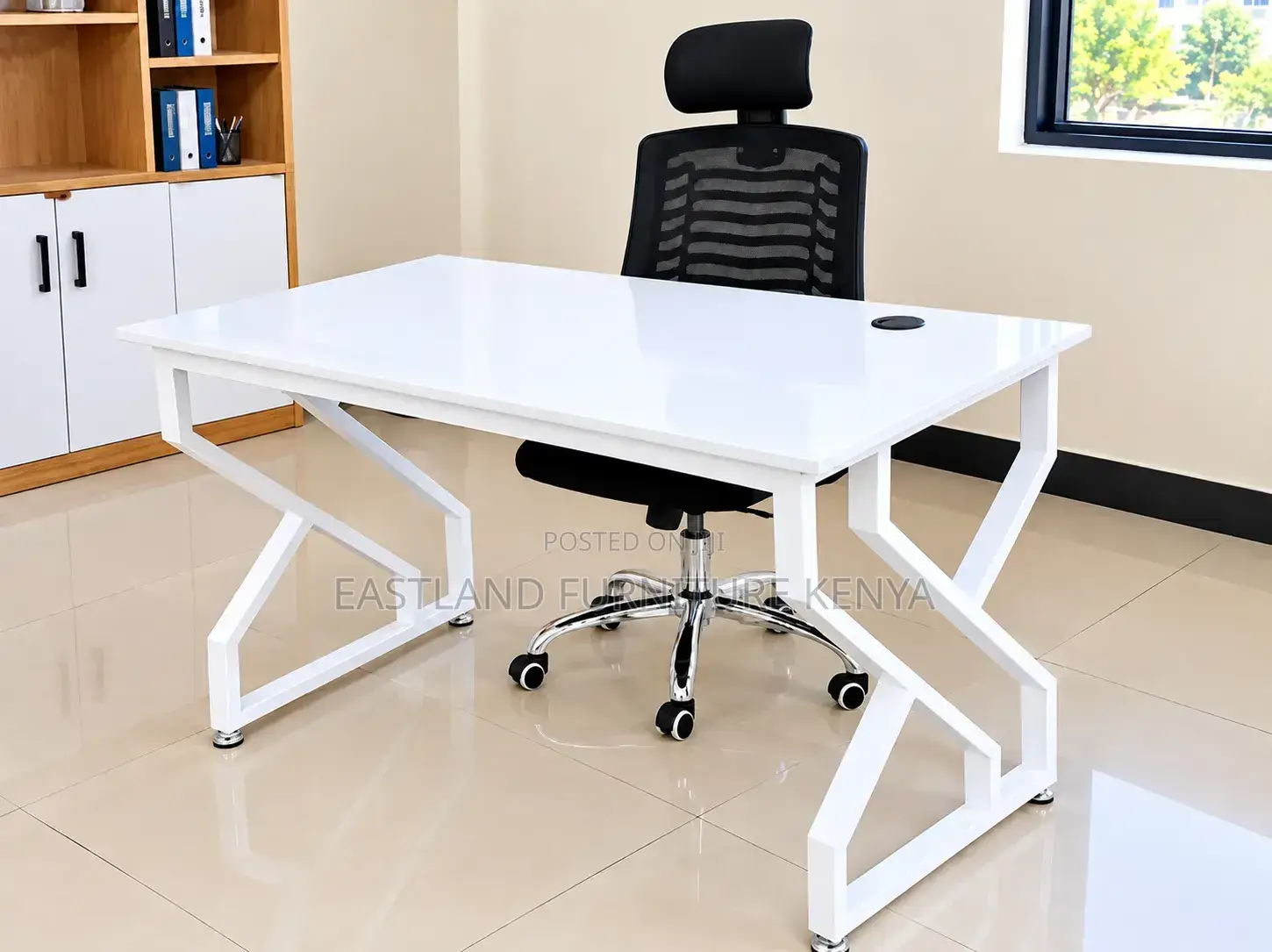 Modern White Office Desk | Executive Workstation Table