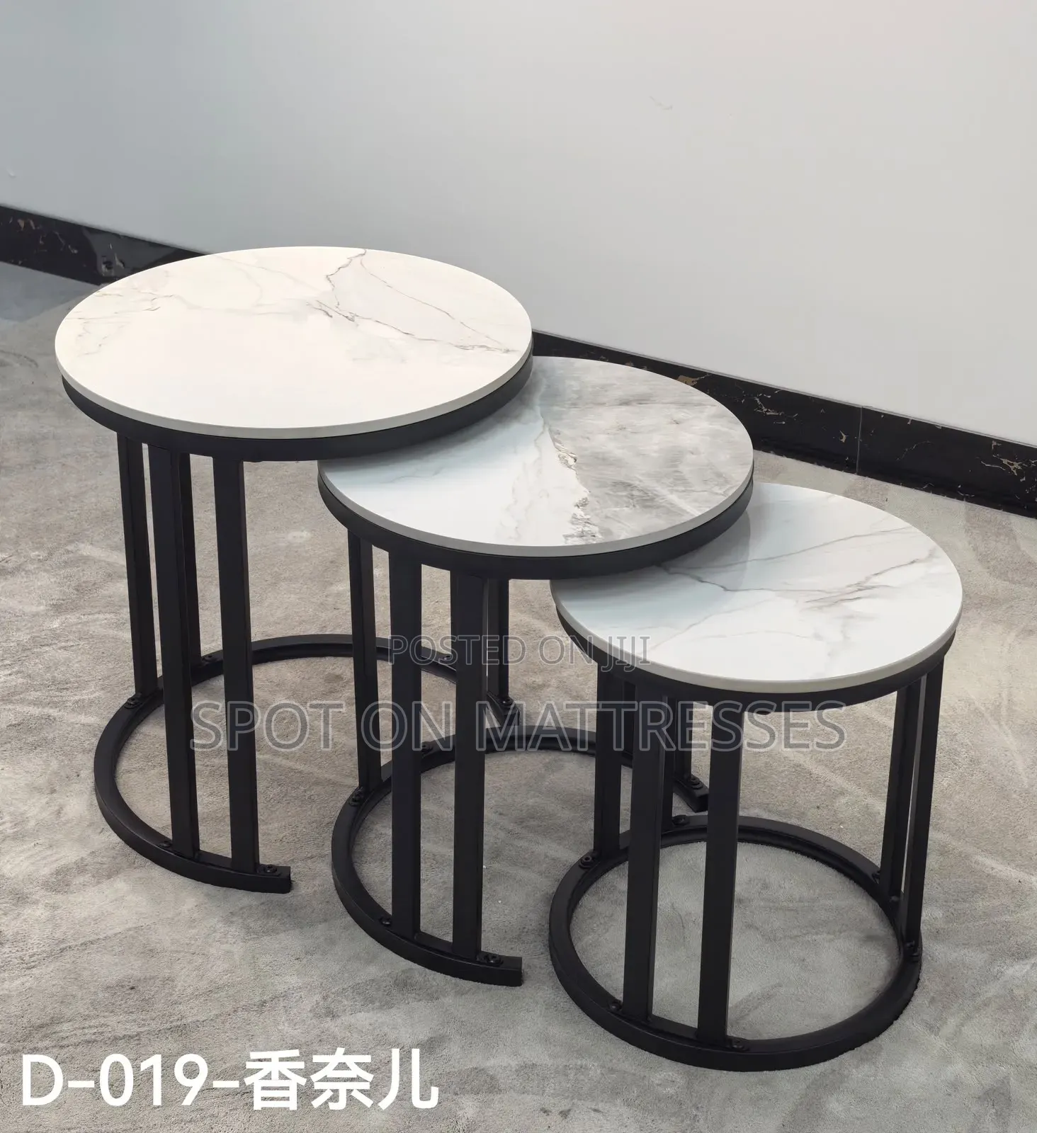 3 in 1 Executive Pure Marble Top Nesting Tables. Nationwide Delivery!