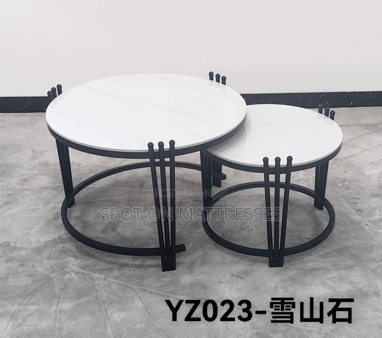 2 in 1 Executive Large Pure Marble Top Nesting Tables. We Deliver!