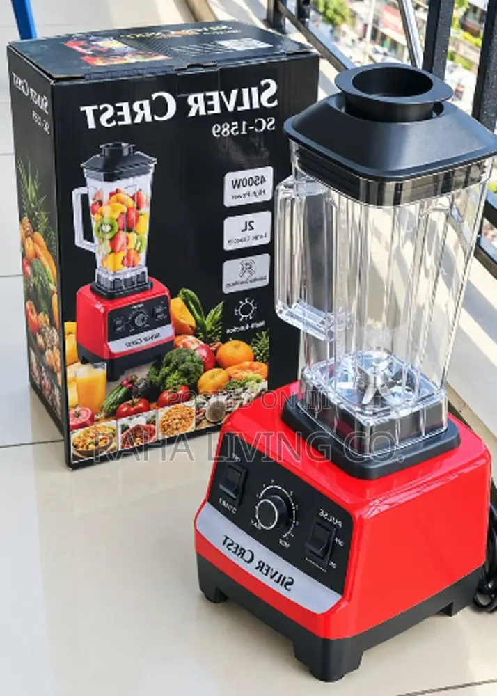 Silver Crest 2L Commercial Blender | 4500W | SC-1589 | Red
