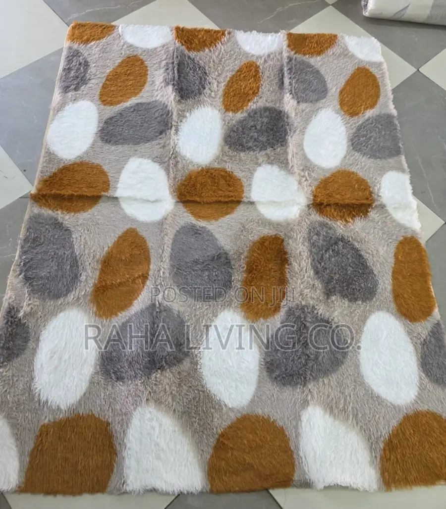 5x8 Fluffy Patterned Carpet | Soft Shaggy Living Room Rug