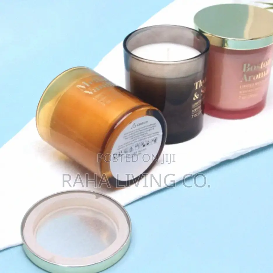 3pc Scented Soy Candle Set | Glass Jar With Lid | 3 Scents