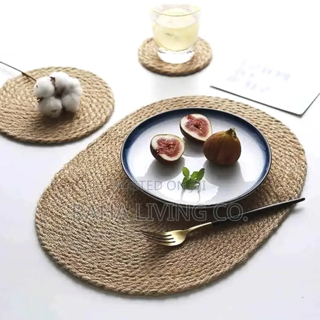 Oval Woven Placemats | 40cm | Natural Jute Look | Dining Table