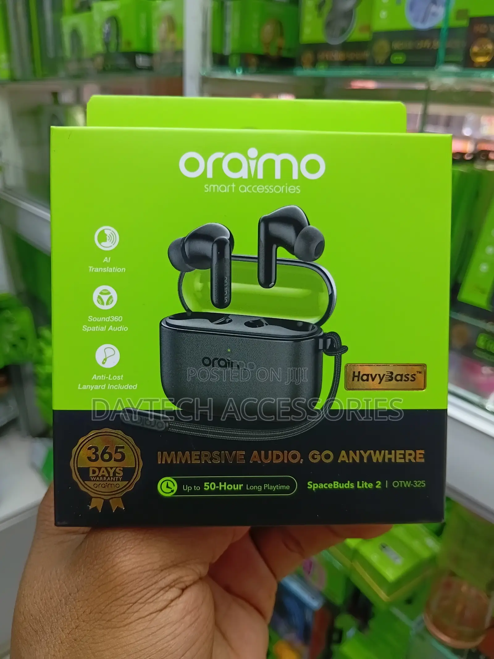 Oraimo SpaceBuds Lite 2 OTW-325 Earbuds - Black