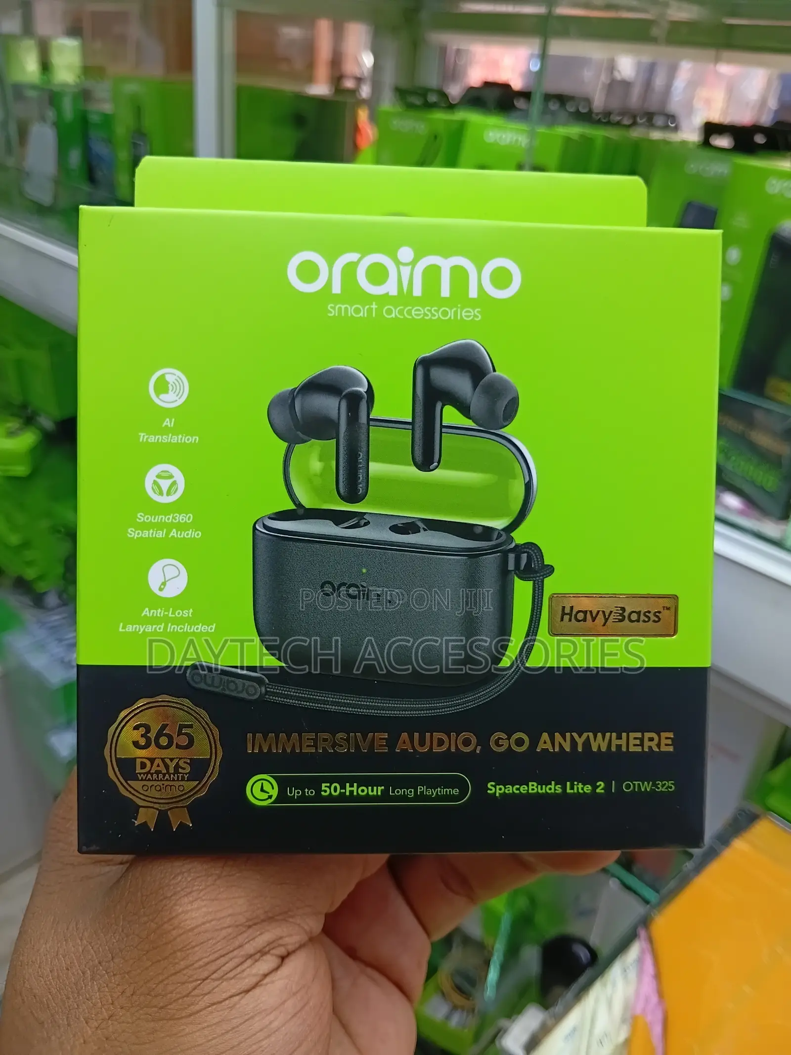 Oraimo SpaceBuds Lite 2 OTW-325 Earbuds - Black