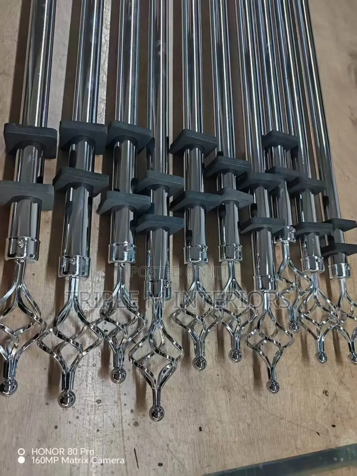 )
​Adjustable 2m Double Curtain Rods (1.2m – 2m / 4ft – 6.5ft)