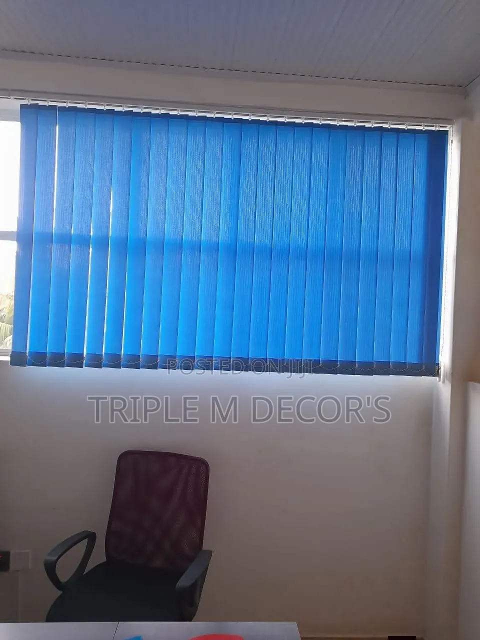 Airy Vertical Curtain Blinds for Office Privacy
