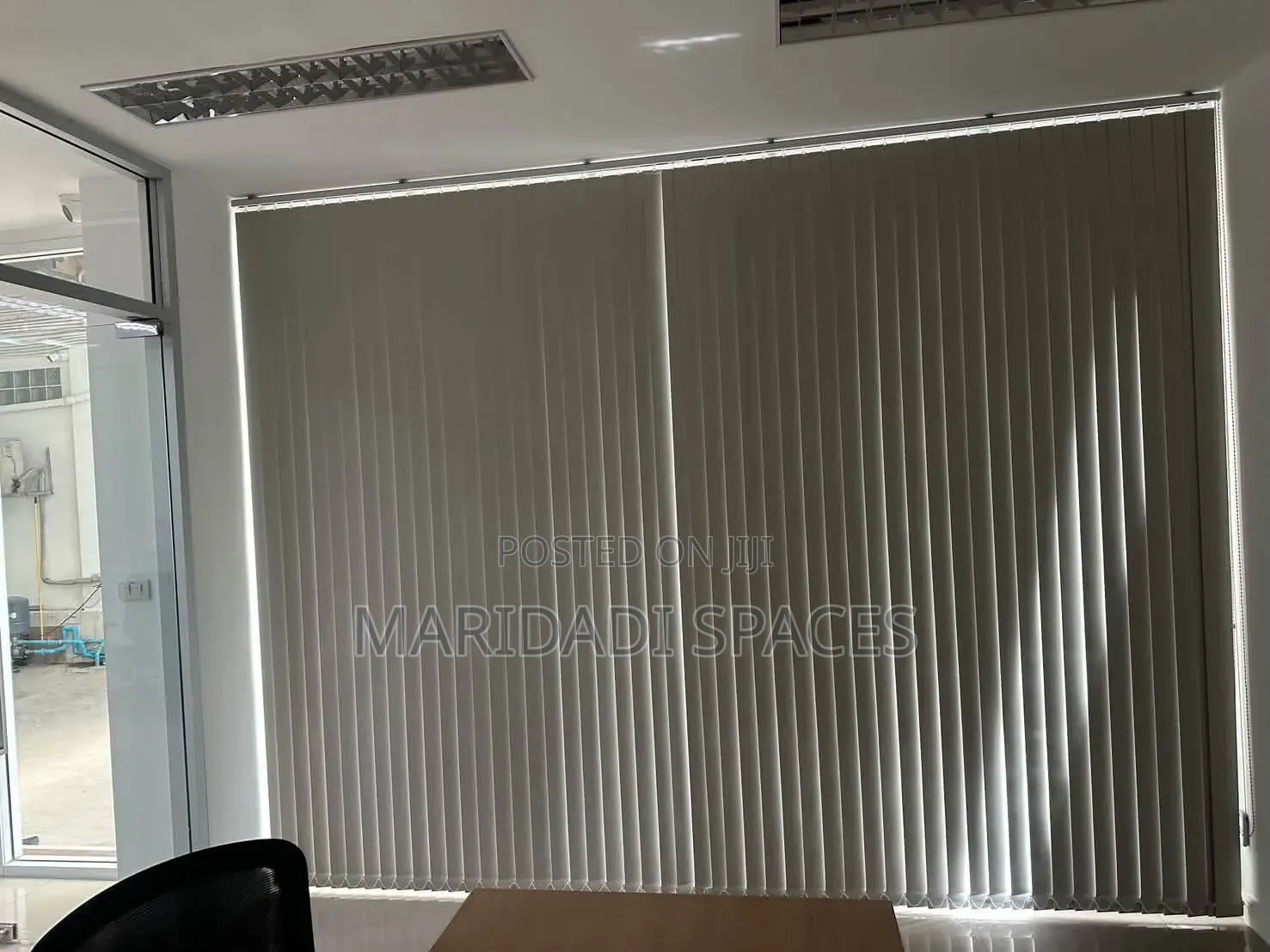 Office Glass Partition Vertical Blinds- Professional & Stylish