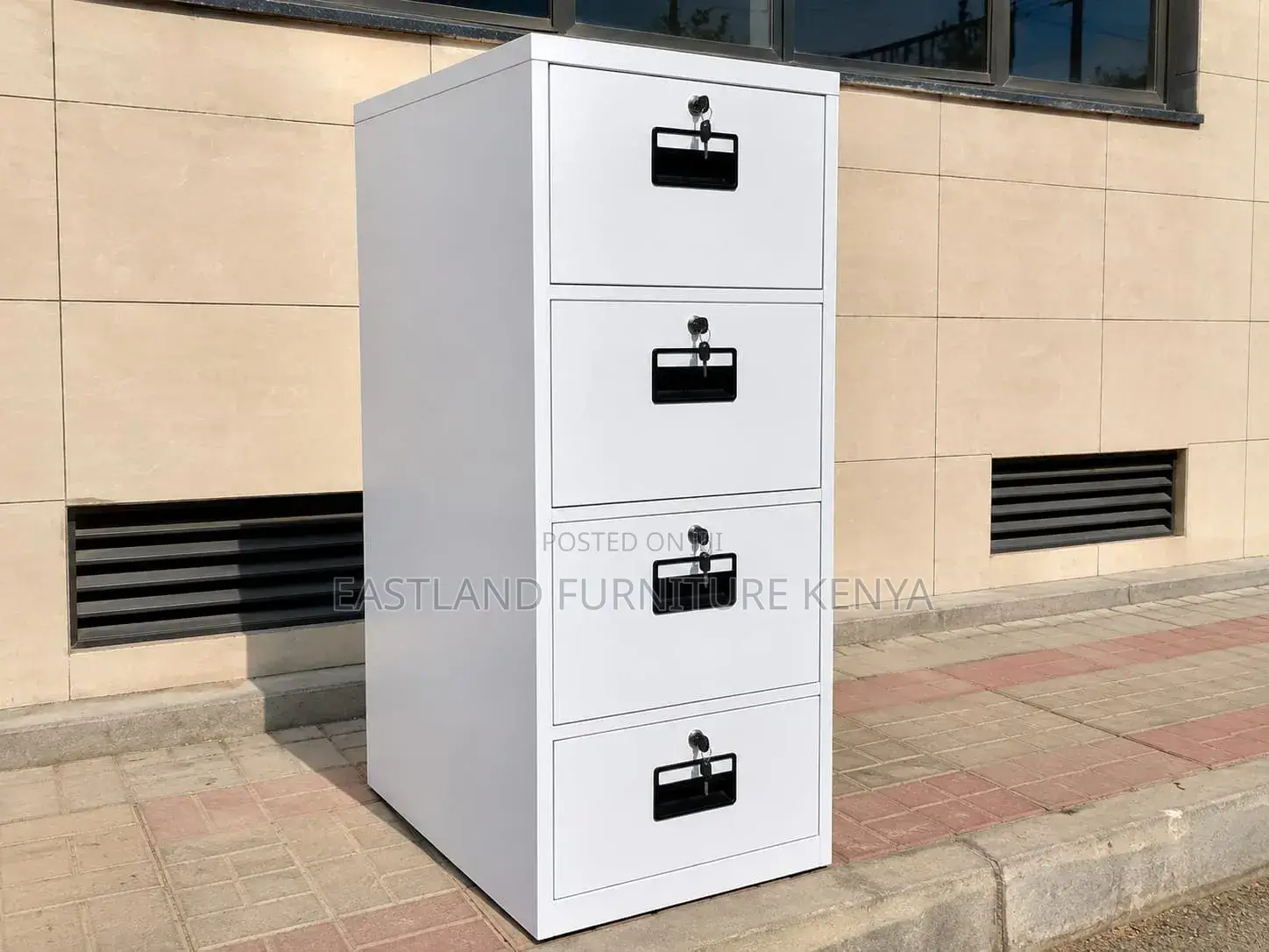 4-Drawer Lockable Steel Filing Cabinet – Office Storage Unit