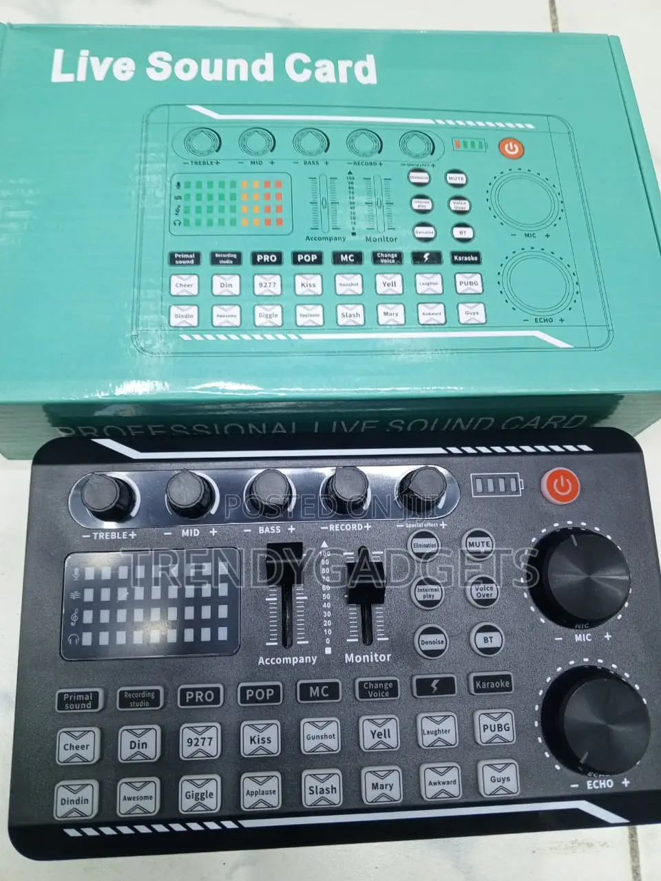 F998 USB-C Audio Mixer Sound Card for TikTok & Live Streaming