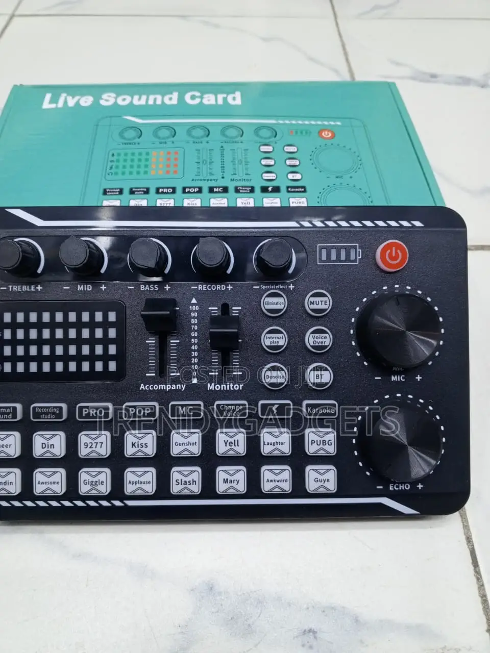 F998 Professional Live Sound Card Mixer for Podcast & Gaming