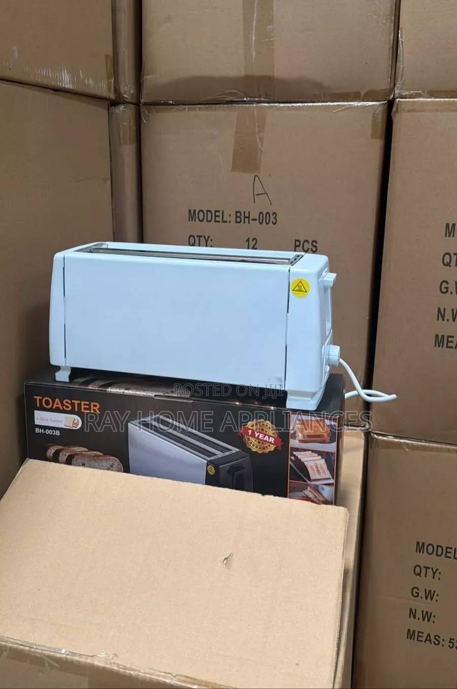 BH-003, 4-Slice Toaster Heavy-Duty Design 3 Pin Plug ⁠1 Year Warranty