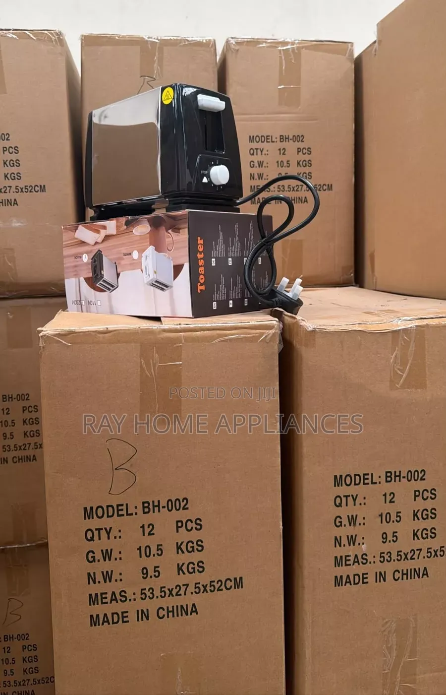 BH-002 2 Slice Toaster Heavy Duty 3 Pin Plug 1 Year Warranty