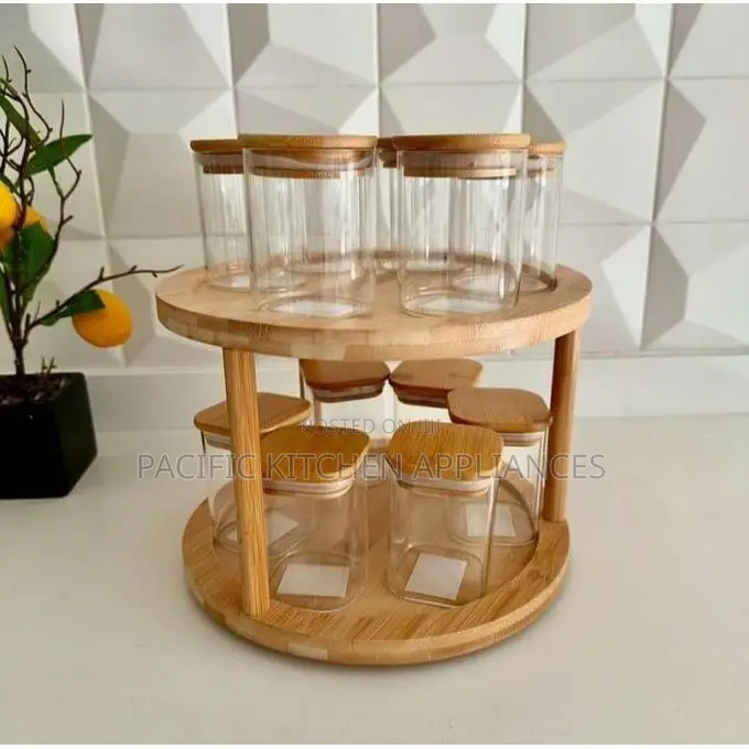 Rotating Bamboo Spice Rack