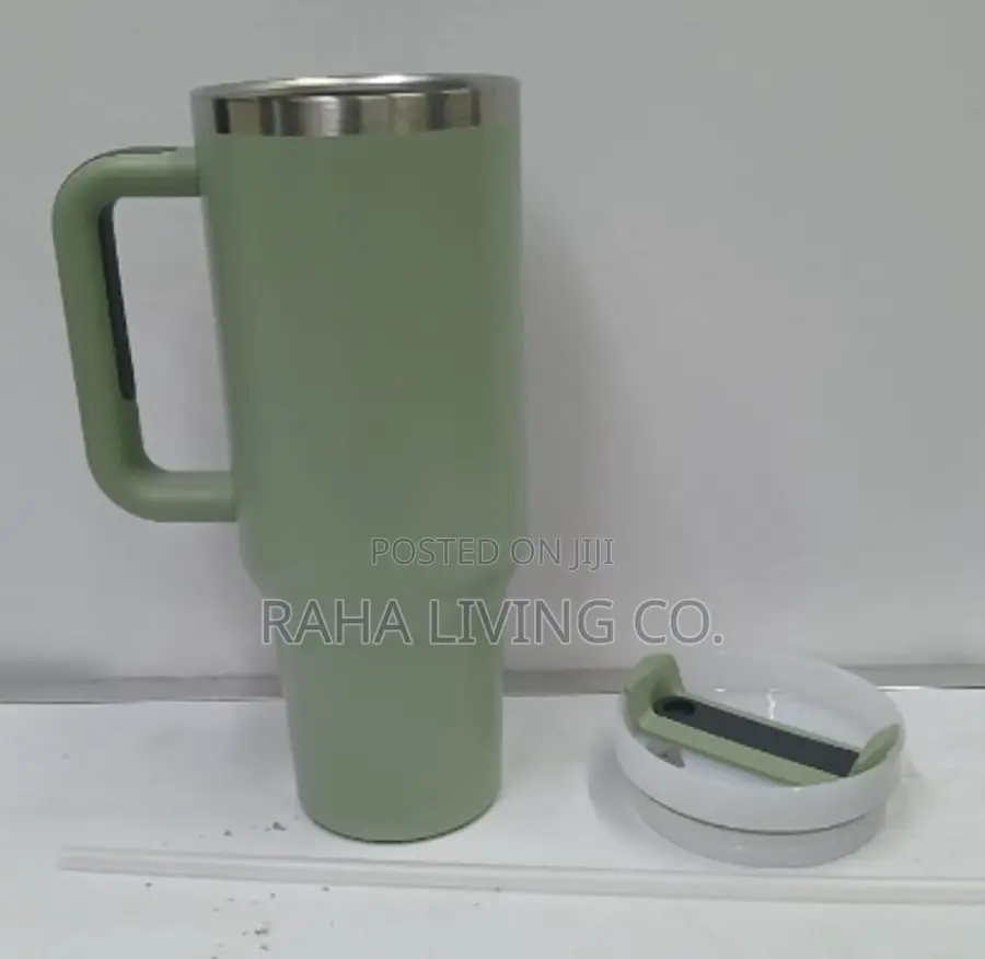 1200ml Insulated Stainless Steel Tumbler | Handle Mug With Straw | 2 C